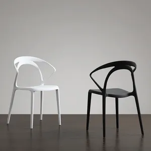赛迪现代设计霸州工厂批发厨房家具黑色塑料餐椅出售
