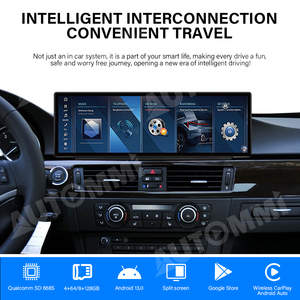 Écran de voiture Android 14,9 pouces avec navigation GPS, <span class=keywords><strong>Apple</strong></span> <span class=keywords><strong>CarPlay</strong></span> sans fil, lecteur DVD Android pour <span class=keywords><strong>BMW</strong></span> 2005 - 2012, mise à niveau CCC E90 - Product Image 3