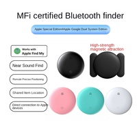 Compatible con Find My, Mini Rastreador, Soporte Magnético para Automóvil Android, Resistente al Agua, Batería Reemplazable, Global