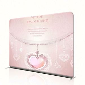 ฉากหลังกระดาษพกพาขนาด 10x10 ฟุต ดีไซน์หรูหราสีชมพูสไตล์เรโทร สำหรับงานแต่งงาน โบสถ์ ปลอกหมอน งานพิมพ์เลตเตอร์เพรส - Product Image 1