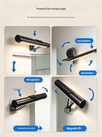 Lampu Dinding LED 3 Warna untuk Dekorasi Rumah, Lampu Baca, Sensor Jarak Jauh, Nirkabel, Lampu Gambar Isi Ulang, Lampu Lukisan dengan