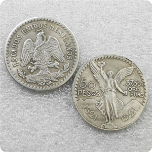 Pièces de monnaie commémoratives de style antique du Mexique, 50 pesos, 1921, 1943, 1947 - Product Image 4