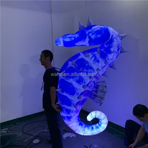 बहुरंगा inflatable समुद्री घोड़े शुभंकर कॉस्टयूम