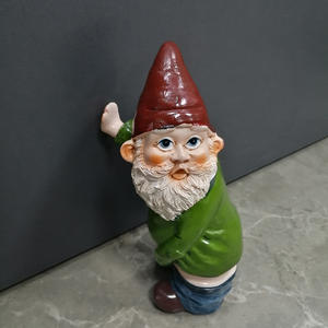 Ornements de nains en résine en stock, peints à la main, artistiques, de style dessin animé, avec une barbe blanche, statue de vieil <span class=keywords><strong>homme</strong></span> nain, décorations de Noël pour le jardin - Product Image 5