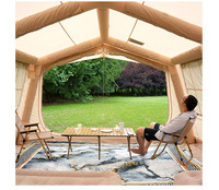 13.68 ㎡   Tente de camping gonflable grande taille pour famille, tente de glamping AirTent imperméable et résistante au vent pour les voyages en camping en plein air