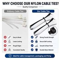 Attaches de câble en nylon auto-bloquantes résistantes au feu PA66, attaches de câble ignifuges, sangles de câble en plastique