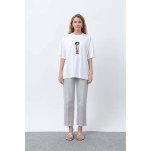 Pantalones Oxford de Pierna Recta para Mujer, Color Beige, Cintura Media, Transpirables - Product Image 3