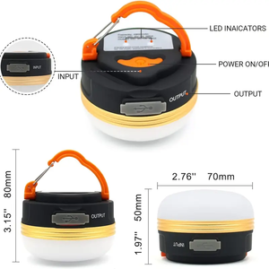 Lampe de camping LED portable, lampe de travail magnétique rechargeable, étanche, pour randonnée, aventure, voyage, éclairage de tente - Product Image 5