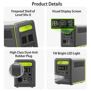 Generador Solar Portátil de 1200W para Respaldo Doméstico y Camping, Banco de Energía con Salida de CA de Onda Sinusoidal Pura - Product Image 2