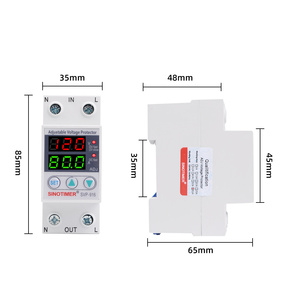SVP916-1 Interruptor de Circuito con Relé de Voltaje Ajustable Monofásico, Recuperación Automática, Protector de Sobretensión, Pantalla LED Dual, 40A/63A/80A - Product Image 4