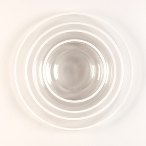 <span class=keywords><strong>Assiette</strong></span> plate transfrontalière en verre à bord doré avec incrustation dorée, style occidental, pour steak, fruits, collations et présentation - Product Image 4