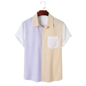 Factory Direct Cuban Mexican Men's Short Sleeve Pockets Buttons Embroidered Half Sleeve Cuban Collar Shirts