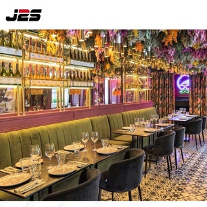 Juego de comedor de cuero o tela para asientos de cabina de restaurante de estilo europeo moderno personalizado para cafeterías, cafeterías, hoteles, restaurantes - Product Image 3