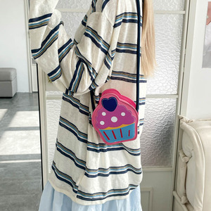 Bolso de mano lindo para niñas, moderno y versátil, bolso cruzado con diseño de helado, elegante mini bolso de hombro - Product Image 5