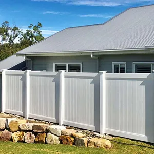 PVC Strip Privacy Fence Expandable White Vinyl Garden Privacy Fence