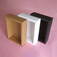 Boîte à tiroir en papier kraft recyclé, emballage rigide personnalisable pour chaussettes, boîte en carton blanc/noir universelle, poignée personnalisée