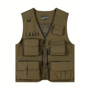 Gilet de pêche sur mesure de haute qualité, fabrication en usine, gilet multi-poches, vêtements de tir, veste sans manches pour homme - Product Image 3