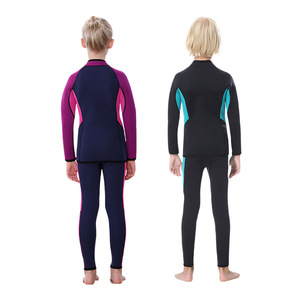 थोक 3 मिमी मोटे बच्चे नियोप्रोन स्प्लिट प्रकार आर्द्रसूट कस्टम प्रिंट पैटर्न गर्म डाइविंग और तैराकी सर्फिंग सूट - Product Image 2