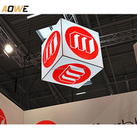 Écran LED carré intelligent P2.5 pour intérieur et extérieur, contrôle WiFi créatif à distance, affichage publicitaire, cube LED, logo, affichage de marque