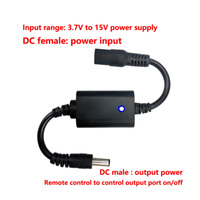 Interruptor de control remoto inalámbrico, 433mhz, relé RF 3,7 a 15V, adaptador de corriente CC, enchufe, controlador inalámbrico para luz LED