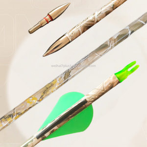 Flèches en carbone de haute qualité 6,2 mm ID, spine 300/350/400, longueur 30 pouces (80 cm), ailettes Blazer, pointes 100 graines, pour <span class=keywords><strong>arc</strong></span> composé de chasse - Product Image 3