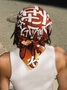 Esclusivo GameOne 23SS 'Infinite Flame' Durag Quadrato Retrò in Tela Traspirante Misto Stile Hip-Hop Americano Casual - Product Image 2
