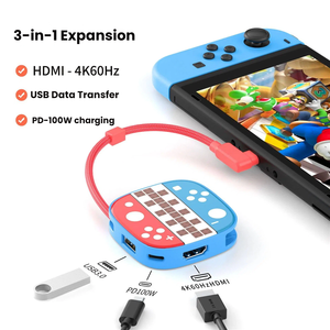 Adaptateur Type-C vers HDMI 4K 60HZ avec USB 3.0, station d'accueil de charge PD 100W pour Nintendo <span class=keywords><strong>Switch</strong></span>, station d'accueil <span class=keywords><strong>TV</strong></span> pour MacBook, iPhone, Samsung - Product Image 3