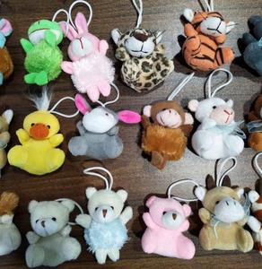 พวงกุญแจตุ๊กตาสัตว์ยัดไส้8ซม. พวงกุญแจน่ารักนุ่มเสือดาวกวางเสือสุนัขกระต่ายหมี - Product Image 5