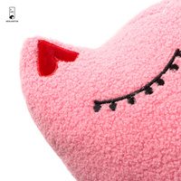 Coussin décoratif en peluche douce personnalisé pour la Saint-Valentin, hibou rose avec broderie en forme de cœur, cadeau pour enfants et filles, vente en gros
