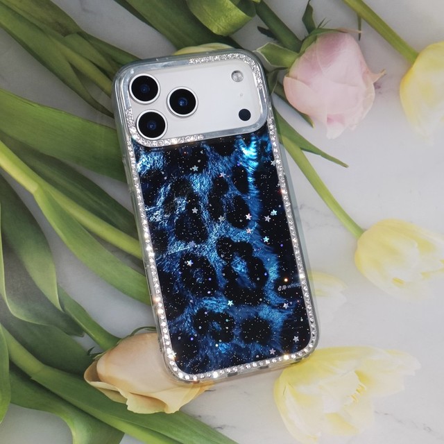 Leopard Print Rhinestone Phone Case for iPhone 11 12 13 14 15 16 17 Pro Max Glitter Bling Camera Frame Cover Protective Cases