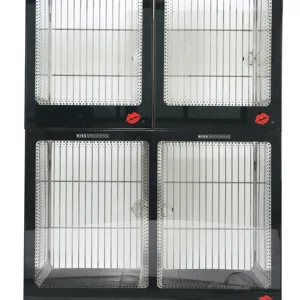 Cage pour les oiseaux, abri d'intérieur robuste en acier, de haute qualité, 3 espaces, cage pour perroquets, pouvant être installé séparément