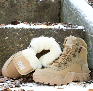 Botas de Invierno DFA34 AS33, Forradas de Lana, de Cuero Vacuno, Cálidas, para Nieve, Antideslizantes, para Hombre, Tallas 39-45 - Product Image 2