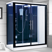 Salle de douche à vapeur sur mesure dessus noir bain de vapeur humide extérieur spa sauna unité de salle de bain préfabriquée douche vichy cabine de douche 2 personnes