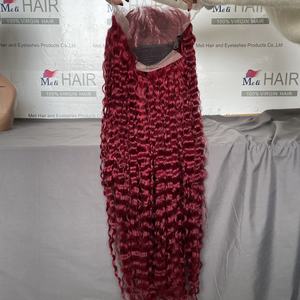 Peluca transparente con encaje frontal en color rubio miel burdeos y jengibre, al por mayor, cabello virgen brasileño de grado 10A, rizado profundo estilo español. - Product Image 6