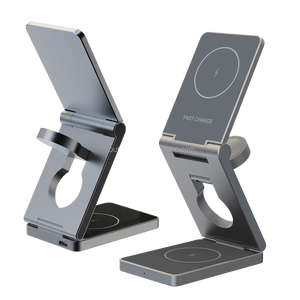 2024 Best Seller 3-en-1 aleación de aluminio <span class=keywords><strong>cargador</strong></span> magnético <span class=keywords><strong>adaptador</strong></span> inalámbrico portátil <span class=keywords><strong>para</strong></span> auriculares <span class=keywords><strong>iPhone</strong></span> - Product Image 1