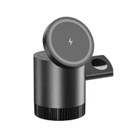 15W 3 in 1 Pengisi Daya Nirkabel Magnetik Portabel Stasiun Pengisian Cepat untuk Iphone Smart Watch