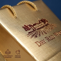 Caja de Embalaje de Papel Corrugado Personalizada para Vino Tinto, Textura en Relieve, Caja de Regalo para 2 Botellas, Tecnología de Estampado en Caliente con Logotipo