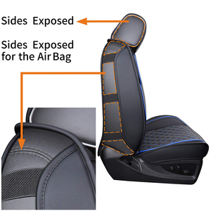 Fundas de Asiento de Coche en Oferta 2023 para <span class=keywords><strong>Chevy</strong></span> Silverado 1500 2500 3500 HD Crew Cab 2007-2021, Fundas de Asiento de Coche Personalizadas de Cuero - Product Image 4