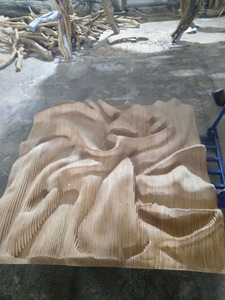 Arte Murale Ondulata 3D in Legno Massiccio su Misura, Decorazione Parametrica 3D per Interni, Quadro Ondulato da <span class=keywords><strong>Parete</strong></span> - Product Image 4