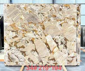 Dalle de marbre doré Versailles hautement résistante à l'abrasion, veine dorée de luxe, pierre naturelle pour la décoration intérieure - Product Image 5