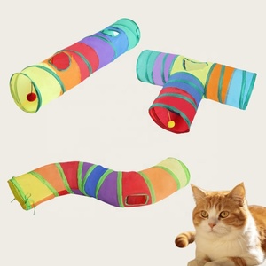 Pet Accessories <strong>Cat</strong> Products Wholesale S <strong>T</strong> Shaped Eco-friendly Foldable Interactive Movement <strong>cat</strong> Toy Tunnel Passage - Product Image 1