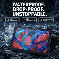 Tablet Tangguh 10.1 Inci Android 13 4G LTE Pemindai Barcode 6GB RAM 128GB IP68 Tahan Air untuk Pemindaian Inventaris Gudang
