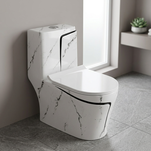 WC monobloc en céramique couleur personnalisée, à chasse directe, à sortie verticale, pour projets hôteliers - Product Image 4