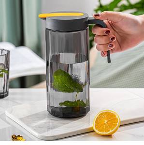 Jarra de <span class=keywords><strong>Agua</strong></span>/Jugo Redonda de Vidrio de 32 oz/1 Litro al por Mayor de Fábrica con 4 Vasos, Diseño Minimalista con Tapa y Asa para Regalos Empresariales - Product Image 2