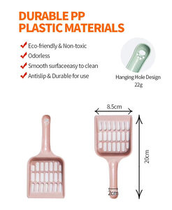 Eco-Friendly Grande Espaço Plástico Cat <span class=keywords><strong>Litter</strong></span> Colher Poop Scooper Comida Conveniente Pick-Up Kit Cat <span class=keywords><strong>Litter</strong></span> Pá - Product Image 3