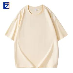  Trống Cotton Đường Phố Mặc Áo Thun Quá Khổ Drop Shoulder T-Shirt Tùy Chỉnh Chất Lượng Cao In Ấn Nặng Trọng Lượng T Áo Sơ Mi Cho Nam Giới