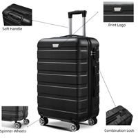 2025 Design ensembles de bagages valises légères avec roues bagages de voyage durables TSA serrure Trolley Case sac à bagages