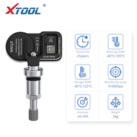 Capteur TPMS universel XTOOL TS100 2 en 1 433 MHz et 315 MHz, pince à valve en métal et caoutchouc pour moteurs et véhicules multimarques