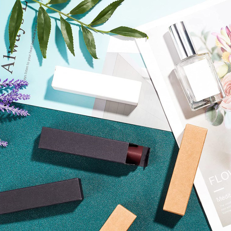 3 Color kraft lipstick box packaging custom