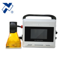 Machine de marquage laser à fibre Mopa portable 20w/30w Galvo Brand AI BMP DXF PLT Format Home Use on Date Time Logo QR Code Printing
